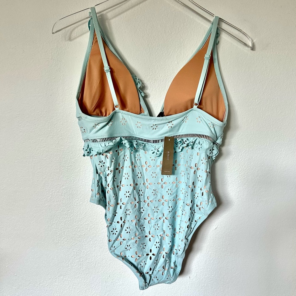 [J.Crew] Scallop Ruffle Eyelet One Piece Swimsuit - Picture 6 of 7